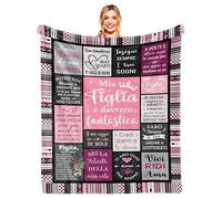 Regali per Compleanno 18 Anni Ragazza, Regalo Figlia, Mamma e Figlia, Madre e Figlia, Regalo di Festa Della Natale per Figlia, Idee Regalo Figlia da Papà Mamma, Mia Figlia Coperta 150x130CM