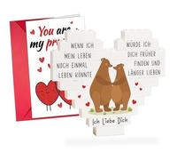 Regali per donne e uomini: regalo di anniversario "Ti amo" per lui e per lei, decorazione a forma di cuore, regalo romantico e coppia (B)