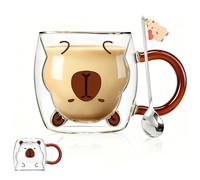 Regali per donne, oggetti dolci Capybara, bicchieri da caffè a doppia parete, tazze Kawaii per cappuccino, tè, espresso, latte macchiato, bicchieri, regali di Natale, regalo di compleanno, regali
