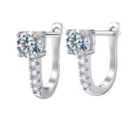 ✦ Regali per donne ✦ Orecchini a moissanite Springlight S925 argento sterling 0,5 ct D colore purezza VVS1 classici orecchini a forma di U moissanite diamante orecchini regalo di fidanzamento.,