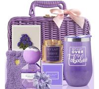 Regali per donne, regali di compleanno per donne, buon compleanno, Natale, festa della mamma, lavanda, relax, set di cesti regalo per donne, mamma, sorella, lei
