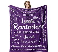 Regali per donne/uomini, piccoli promemoria coperte viola 152 x 127 cm, regali per la salute mentale, regali ispiratori per donne, regalo motivazionale, regalo spirituale/incoraggiamento per donne