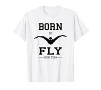 Regali per fan del nuoto delle farfalle: nuotatore Born To Fly Swim Team Maglietta