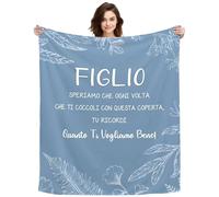 Regali per Figlio Ragazzo Coperta Plaid Speriamo che ogni volta che ti coccoli con questa coperta tu ricordi quanto ti vogliamo bene Idee Ufficio Coperta Divano Coperta per Sonnellino Singolo (FIGLIO)