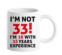 Regali per il 33° compleanno per le donne, divertente tazza da caffè regalo per 33 anni, 1988 tazze per il 33° compleanno per lei, mamma, zia, moglie, sorella, nonna, amica, tazza da tè da 11 once