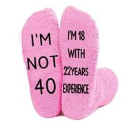 Regali per il 40° compleanno per le donne regalo 40 anni donna, divertenti calze di compleanno per mamma sorella insegnante o lei migliori idee regalo di compleanno uniche per le donne (Rosa)