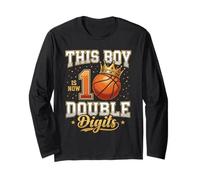 Regali per Il decimo Compleanno di This Boy is 10 Double Digits Basket Maglia a Manica