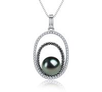 Regali per la Festa dell'anniversario della Moglie-Desidero della Collana di Perla Nera tastitosa per Donna Matrimonio di Compleanno da Donna la Sua Ragazza di San Valentino Gioielli Natalizi