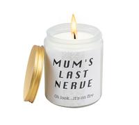 Regali per la mamma da Figlia Figlio, Festa della mamma Compleanno Ringraziamento Regali di Natale Candela profumata MUM'S ULTIMO NERVE Oh guarda... è in fiamme