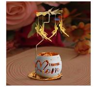 Regali per la mamma per il compleanno, candela con incisione, vassoio da spinning, tazza da tè, regalo per la festa della mamma, regalo di Natale per la mamma, miglior regalo per la mamma