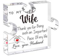 Regali per la moglie - Placca acrilica dolce regalo per Natale, compleanno, Ringraziamento, matrimonio, anniversario, San Valentino (12,7 x 10 cm)