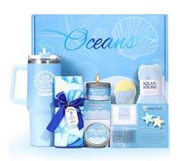 Regali per lei Regali di compleanno per donne Cura di sé - Blu Relax Regali Spa Gift Basket Pacchetto Cura di sé per le donne, Thinking of You Set regalo per sua mamma, moglie, sorella, fidanzata