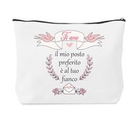 Regali per Lei Regalo Fidanzata Trousse Trucchi Donna Pochette Regalo Moglie Idee Regalo Amica Compleanno Trousse Trucchi Ragazza Necessaire Regalo Anniversario Matrimonio San Valentino Cosmetic Bag