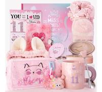 Regali per l'undicesimo compleanno per ragazze, regali dolci unici per ragazze di 11 anni, regali di Miss Cat Happy 11th Birthday Hampers, idee regalo per lei, ragazze, figlia, nipote, sorella