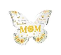 Regali per mamma, idee regalo uniche per compleanno, mamme, 10,2 x 7,6 cm, a forma di farfalla, acrilico, regalo per Natale, Ringraziamento, leopardo, fascia per (B, A)