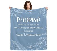 Regali per Padrino Uomo Coperta Plaid Speriamo che ogni volta che ti coccoli con questa coperta tu ricordi quanto ti vogliamo bene Idee Ufficio Coperta Divano Coperta per Sonnellino Singolo (PADRINO)