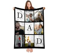Regali per papà Coperte personalizzate con foto Coperte personalizzate con foto per papà, coperte personalizzate per la festa del papà Peluche Il miglior papà di sempre Famiglia Marito Uomo Compleanno