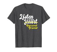 Regali per Personal Trainer Ascolta Il Tuo Personal Trainer Maglietta, Uomo, Grigio Scuro, 6XL
