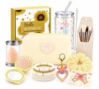 Regali per ragazze da 9 a 18 anni, bicchiere in vetro per l'inizio della | Bellissimo set regalo per compleanno, figlia, nipote, sorella, migliore amica, nipote, pettine a specchio pieghevole