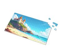 Regali per ragazze di 5 anni Fantasy Castle By The Sea Picture Puzzle Puzzle Spot It Gioco per bambini (300 pezzi)