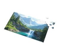 Regali per ragazze di 5 anni Nature'S Majesty: A Mountainous Waterfall Landscape Picture Puzzle Spot It Game per bambini (300 pezzi)
