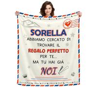 Regali per Sorella - Regalo Sorella Maggiore Coperta - Plaid Regalo per Mia Sorella Compleanno Natale Idee Ufficio Coperta Divano Coperta per Sonnellino Singolo Coperta per Russare (SORELLA-b)