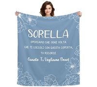 Regali per Sorella Sorellina Coperta Plaid Speriamo che ogni volta che ti coccoli con questa coperta tu ricordi quanto ti vogliamo bene Idee Ufficio Coperta Divano Coperta per Sonnellino (SORELLA)