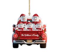 Regali personalizzabili di pupazzo di neve appeso per gli amici Famiglia personalizzata albero di Natale appeso decorazione della casa di vacanza Nome personalizzato Ornamento di Natale Regali per la