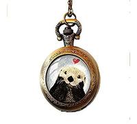 Regali personalizzati gioielli di amore della lontra della collana della cupola di vetro fatta a mano di stile retrò