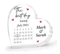 Regali personalizzati per fidanzamento e anniversario di matrimonio, regalo per il miglior giorno di sempre, primo anniversario, marito, moglie, 1 anno insieme