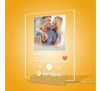 Regali personalizzati per fidanzato fidanzata, placca Spotify Regali personalizzati per lui lei, Placca canzone acrilica con foto, regali personalizzati per coppie bf gf