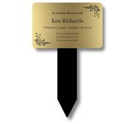 Regali personalizzati per il lutto. Targhe commemorative con testo personalizzato, paletti per giardino o ornamenti per tomba - in acrilico, impermeabili e resistenti. Spedizioni in tutto il mondo