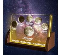 Regali Personalizzati Per La Festa Della Mamma,Luce Notturna A Led Con Fasi Lunari Personalizzate E Data,Regali Di Compleanno Per Mamma, Moglie, Figlia, Figlio, Marito, Natale