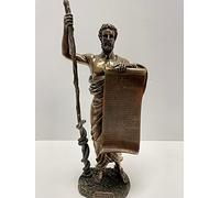 Regali religiosi Figura greca antica Ippocrate di Cos con giuramento Ippocratico Statua in bronzo fuso a freddo Bianco