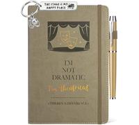 Regali teatrali Uomini Donne, I'm Not Dramatic I'm Theatrical Journal Olive | Taccuino con copertina rigida, 200 pagine, formato A5, a righe, per amanti del teatro, studenti, attori, attrici, aperture