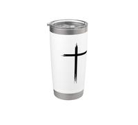 Regali vintage cristiani per uomini, donne croce religiosa Bicchiere termico in acciaio inox doppia parete