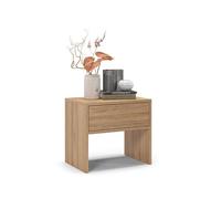 Regalik Comodino PARI con Cassetto 50 x 45 x 35 cm - Guide a Sfera Tip On - Design Moderno in Rovere per Camera da Letto