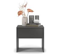 Regalik Comodino PARI Con Cassetto 50 x 45 x 35 cm - Moderno in Grafite Con Guide a Sfera Tip On