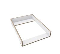 regalik Materassino Fasciatoio per Malm di IKEA, Fasciatoio per Comò da 48 cm, Fasciatoio Rimovibile, Pannelli Frontali Dritti, Superlegno Bianco, 72 cm x 54 cm