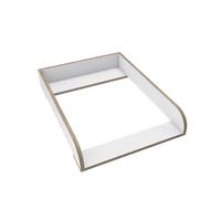 regalik Materassino Fasciatoio per Malm di IKEA, Fasciatoio per Comò da 48 cm, Fasciatoio Rimovibile, Pannelli Frontali Arrotondati, Superlegno Bianco, 72 cm x 54 cm