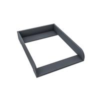 regalik Materassino Fasciatoio per Malm di IKEA, Fasciatoio per Comò da 48 cm, Fasciatoio Rimovibile, Pannelli Frontali Arrotondati, Grafite, 72 cm x 54 cm