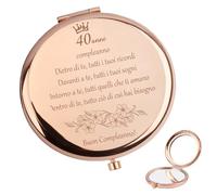 Regalo 40 Anni Donna Compacta Specchio Trucco Idee Regalo Donna Compleanno Specchio Compacto Regalo per il 40° Compleanno Regali per Sorella Moglie Amica Natale Festa della Mamma San Valentino