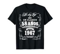 Regalo 58° Compleanno Uomo in Spagnolo Regalo cumpleanos 58 Maglietta