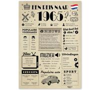 Regalo 60 Compleanno - Regalo di Compleanno per 60 Donne - Bellissimi Biglietti d'Auguri 60° Compleanno Donne e Uomini - Decorazione Compleanno 60 Anni Donna e Uomo - Carta 1965