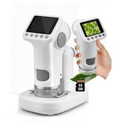 Regalo al microscopio per ragazze con osservazione di immagini HD e registrazione video esperimenti per bambini 100x1600x Design portatile per bambini dai 6 anni in su