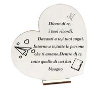 Regalo Amica Natale,Regalo Collega Donna,Idee Regali Donna,Regalini Natale Colleghe,Regali Sotto I 10 Euro,Ornamento in Legno a Forma Di Cuore Figlia E Figlio