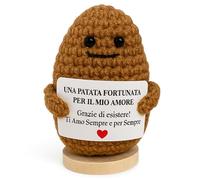 Regalo Amore Patata Fortunata Originale Divertente per San Valentino Idea Simpatica Portafortuna Fidanzata Compleanno Natale Anniversario Donna Peluche Motivazionale (Patata Portafortuna Amore)
