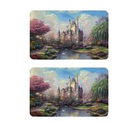 Regalo Arcobaleno Castello Fiaba Magnete per lavastoviglie, 2 Pezzi Magneti da Frigo Frigorifero Flip Non-Scratch Display Magnetica da Cucina