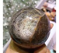 Regalo artigianale for la decorazione di casa e ufficio in cristallo lucidato a mano con sfera di pietra di luna nera naturale decorazione della stanza (Size : 400-450g)
