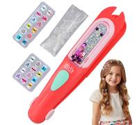 Regalo Bambina 5 6 7 8 9 10 Anni, Kit Brillantini Capelli, Macchinetta Treccine Bambina, Kit Gemme Capelli Giochi Bambina con 24 Strass, Regalo Compleanno Ragazza 6-12 Anni